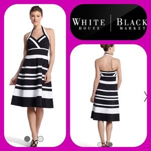 🔳WHBM🔳STRIPED HALTER SUNDRESS